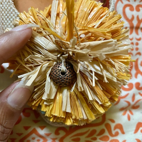 Bridget Shuster Pom Pom raffia ballet flats woven leather straw 9 8.5 - Picture 5 of 11